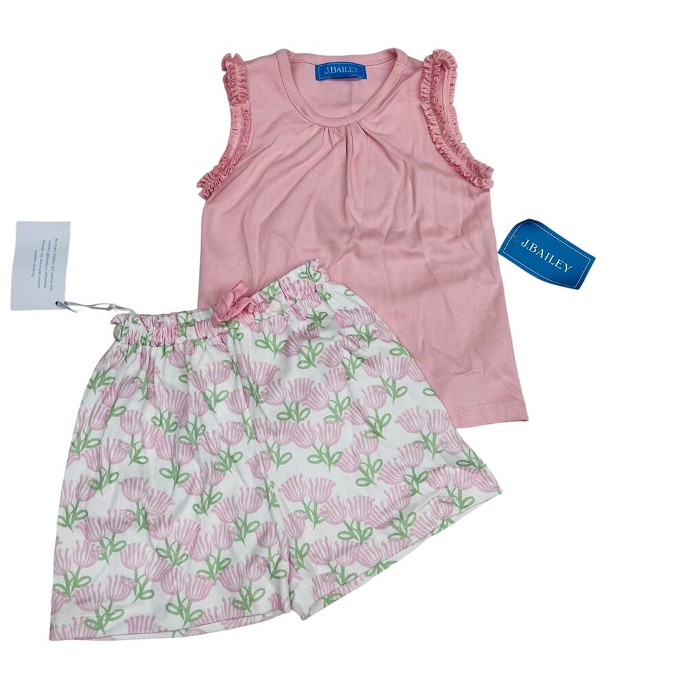 NWT J. Bailey Size 5 Summer Tee & Tulip Short Set